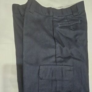 Dickies Relaxed Straight Cargo Pants Mens 38x32 Navy Blue Workwear EMS Uniform